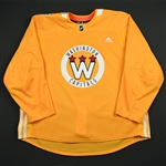 adidas<br>Yellow - Stadium Series Practice Jersey - Game-Issued (GI)<br>Washington Capitals 2017-18<br> Size: 58