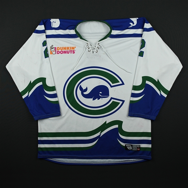 Donovan, Sam (No Name On Back)<br>White Set 1<br>Connecticut Whale 2017-18<br>#2 Size: MD