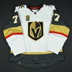 Hunt, Brad <br>White Set 3 w/ Inaugural Season Patch<br>Vegas Golden Knights 2017-18<br>#77 Size: 54