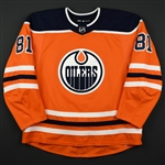 Auvitu, Yohann<br>Orange Set 2<br>Edmonton Oilers 2017-18<br>#81 Size: 58