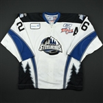 Friesen, Dustin *<br>White Kelly Cup Finals w/A - Game 1 & 2<br>Idaho Steelheads 2009-10<br>#26 Size: 56