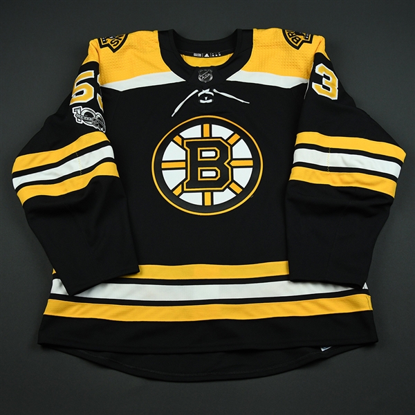 Porter, Chris<br>Black Set 1 w/ NHL Centennial Patch - Game-Issued (GI)<br>Boston Bruins 2017-18<br>#53 Size: 56