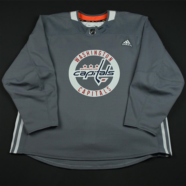 adidas<br>Gray Practice Jersey <br>Washington Capitals 2017-18<br> Size: 58