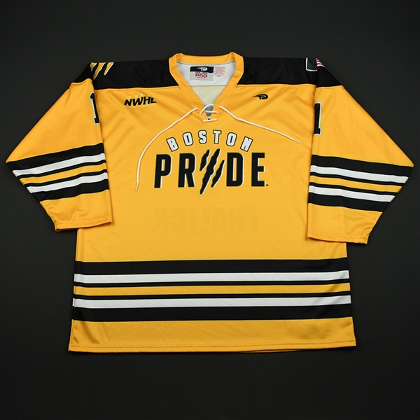Fralick, Kelsie<br>Yellow Regular Season<br>Boston Pride 2015-16<br>#1 Size: 2XL