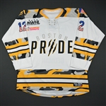 Gedman, Marissa<br>Military Appreciation (Game-Issued) - February 4, 2017 vs. Connecticut Whale<br>Boston Pride 2016-17<br>#12 Size: XL