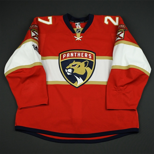 Bjugstad, Nick *<br>Red Set 1 w/ Centennial patch - Photo-Matched<br>Florida Panthers 2016-17<br>#27 Size: 58