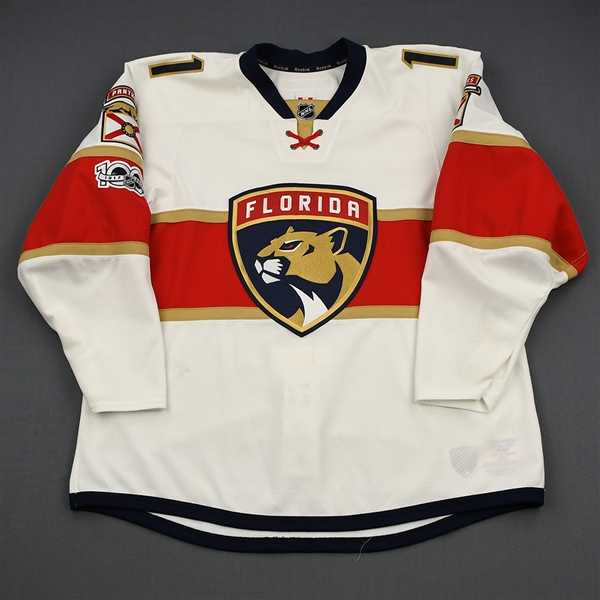 Huberdeau, Jonathan *<br>White Set 1 w/ Centennial Patch  - Photo-Matched<br>Florida Panthers 2016-17<br>#11 Size: 56