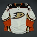 Kase, Ondrej<br>White - PHOTO-MATCHED<br>Anaheim Ducks 2017-18<br>#25 Size: 58