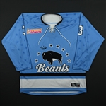 Edney, Sarah<br>Blue Set 1<br>Buffalo Beauts 2017-18<br>#3 Size: MD