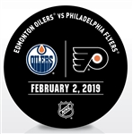 Philadelphia Flyers Warmup Puck<br>February 2, 2019 vs. Edmonton Oilers<br>Philadelphia Flyers 2018-19<br>56
