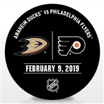 Philadelphia Flyers Warmup Puck<br>February 9, 2019 vs. Anaheim Ducks<br>Philadelphia Flyers 2018-19<br>56