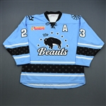 Buie, Corinne<br>Blue Set 1 w/A<br>Buffalo Beauts 2018-19<br>#23 Size: LG