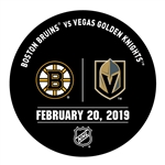Vegas Golden Knights Warmup Puck<br>February 20, 2019 vs. Boston Bruins<br> 2018-19