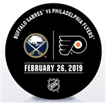 Philadelphia Flyers Warmup Puck<br>February 26, 2019 vs. Buffalo Sabres<br>Philadelphia Flyers 2018-19<br>58