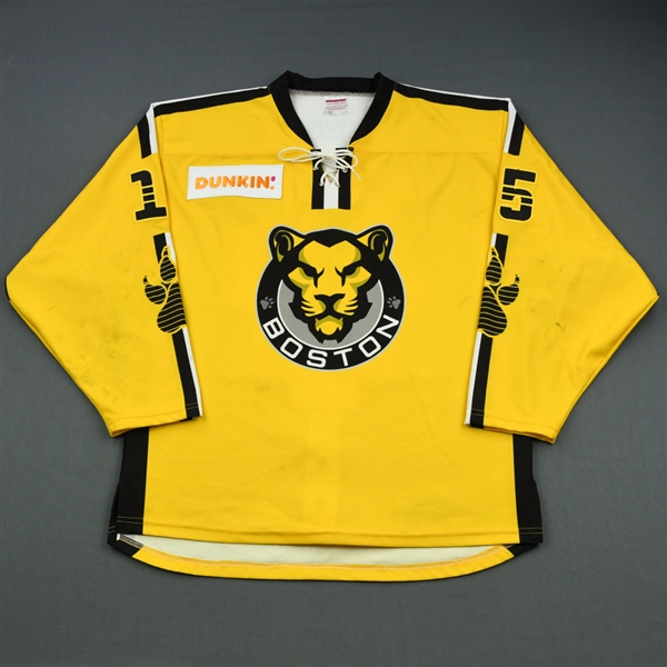 Field, Emily<br>Yellow Set 2 / Playoffs<br>Boston Pride 2018-19<br>#15 Size: LG