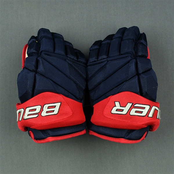 Atkinson, Cam<br>Bauer Vapor 1X Lite Gloves<br>Columbus Blue Jackets 2018-19<br>#13 Size: 13"