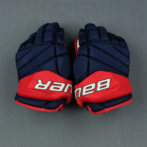 Atkinson, Cam<br>Bauer Vapor 1X Lite Gloves<br>Columbus Blue Jackets 2018-19<br>#13 Size: 13"