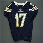 Rivers, Philip *<br>Navy - Worn October 3, 2010 vs. Arizona Cardinals - Photo-Matched<br>San Diego Chargers 2010<br>#17 Size: 50 S