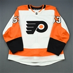 Gostisbehere, Shayne<br>White Set 3<br>Philadelphia Flyers 2018-19<br>#53 Size: 52