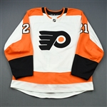 Laughton, Scott<br>White Set 3<br>Philadelphia Flyers 2018-19<br>#21 Size: 52