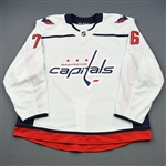 Gustafsson, Hampus<br>White Set 1 - Game-Issued (GI)<br>Washington Capitals 2018-19<br>#76 Size: 58