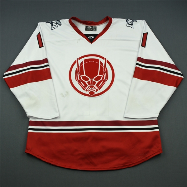 Dahl, Alexander<br>MARVEL Ant-Man w/Socks - Worn November 3, 2018 @ Toledo Walleye<br> 2018-19<br>#11 Size: 56