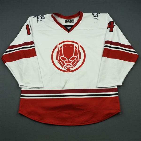 Pendenza, Joe<br>MARVEL Ant-Man w/Socks - Worn November 2-3, 2018 @ Toledo Walleye<br>Idaho Steelheads 2018-19<br>#14 Size: 56