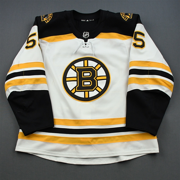 Acciari, Noel<br>White Set 3 / Playoffs<br>Boston Bruins 2018-19<br>#55 Size: 56