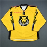 Murphy, Adelle<br>Yellow You Can Play - February 2, 2019 vs. Connecticut Whale<br>Boston Pride 2018-19<br>#37 Size: LG