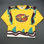 Vigilante, Mike*<br>Yellow - Margaritaville <br>Mobile Mysticks 2001-02<br>#14 Size: XXL