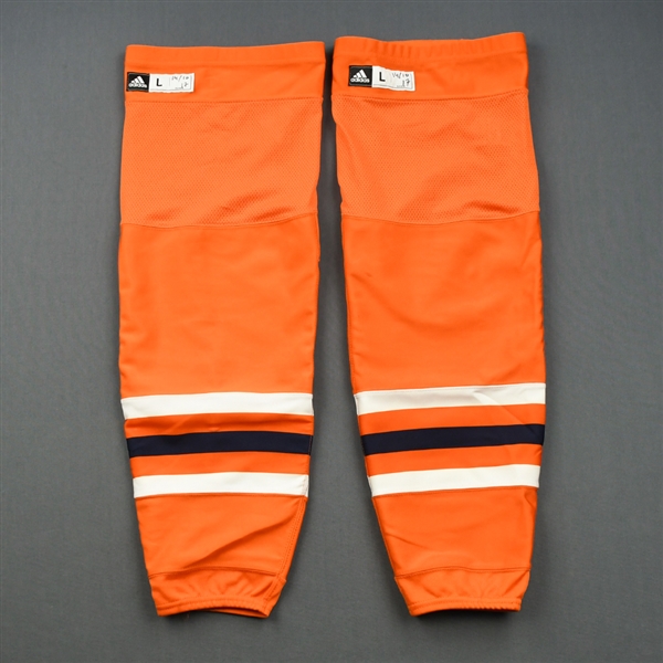McDavid, Connor<br>Orange - adidas Socks - October 14, 2017 vs. Ottawa Senators - PHOTO-MATCHED<br>Edmonton Oilers 2017-18<br>#97 Size: L