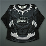 Martenet, Chris<br>MARVEL Black Panther - Worn November 3, 2018 vs. Cincinnati Cyclones (Autographed)<br>Brampton Beast 2018-19<br>#14 Size: 56