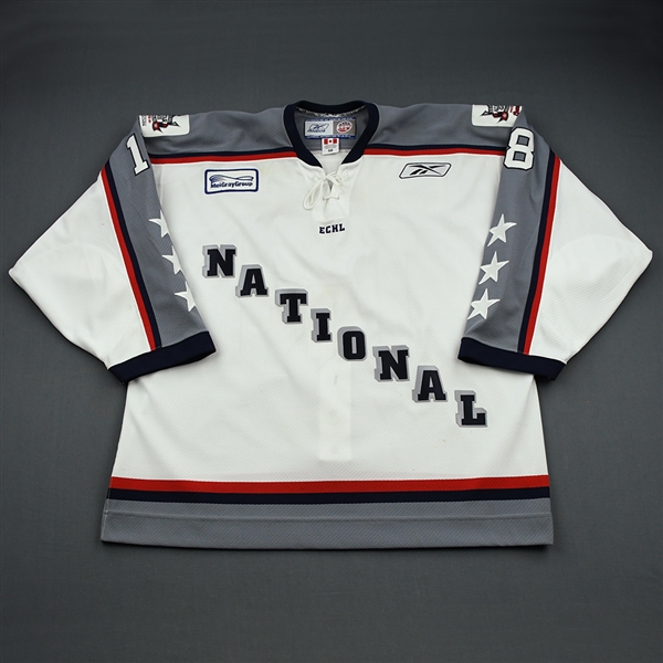 Edwardson, Derek *<br>White Period 1<br>ECHL All-Star 2004-05<br>#18 Size: 56