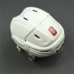 Butcher, Will<br>White, Bauer Helmet w/ Oakley Shield<br>New Jersey Devils 2018-19<br>#8 Size: Large