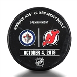 New Jersey Devils Warmup Puck<br>October 4, 2019 vs. Winnipeg Jets - Jack Hughes NHL Debut<br>New Jersey Devils 2019-20<br>