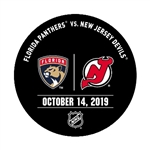 New Jersey Devils Warmup Puck<br>October 14, 2019 vs. Florida Panthers<br>New Jersey Devils 2019-20<br>