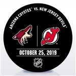 New Jersey Devils Warmup Puck<br>October 25, 2019 vs. Arizona Coyotes<br>New Jersey Devils 2019-20<br>