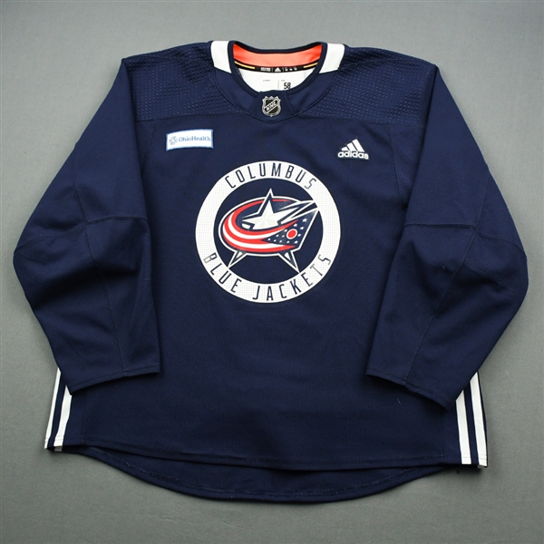 columbus blue jackets practice jersey