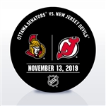 New Jersey Devils Warmup Puck<br>November 13, 2019 vs. Ottawa Senators<br>New Jersey Devils 2019-20<br>