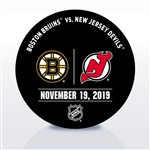 New Jersey Devils Warmup Puck<br>November 19, 2019 vs. Boston Bruins<br>New Jersey Devils 2019-20<br>