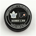 Philadelphia Flyers Warmup Puck<br>December 3, 2019 vs Toronto Maple Leafs<br>Philadelphia Flyers 2019-20<br> 