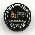 Philadelphia Flyers Warmup Puck<br>December 7, 2019 vs Ottawa Senators<br>Philadelphia Flyers 2019-20<br> 