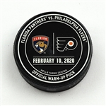 Philadelphia Flyers Warmup Puck<br>February 10, 2020 vs Florida Panthers<br>Philadelphia Flyers 2019-20<br> 