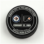 Philadelphia Flyers Warmup Puck<br>February 22, 2020 vs Winnipeg Jets<br>Philadelphia Flyers 2019-20<br> 