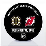New Jersey Devils Warmup Puck<br>December 31, 2019 vs. Boston Bruins<br>New Jersey Devils 2019-20<br>