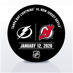 New Jersey Devils Warmup Puck<br>January 12, 2020 vs. Tampa Bay Lightning<br>New Jersey Devils 2019-20<br>