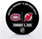 New Jersey Devils Warmup Puck<br>February 4, 2020 vs. Montreal Canadiens<br>New Jersey Devils 2019-20<br>