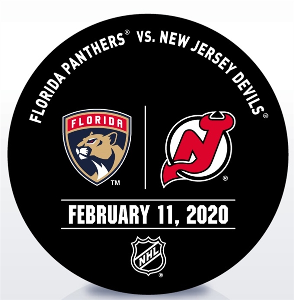 New Jersey Devils Warmup Puck<br>February 11, 2020 vs. Florida Panthers<br>New Jersey Devils 2019-20<br>