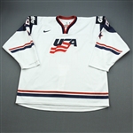 Santini, Steve *<br>White, World Junior Championship<br>Team USA 2014<br>#16 Size: 56