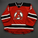 Geiger, Paul *<br>Red<br>Albany Devils 2015-16<br>#5 Size: 58
